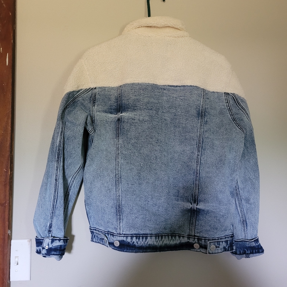 Jordache vintage denim Sherpa jacket, Y2K, size small - Picture 5 of 5